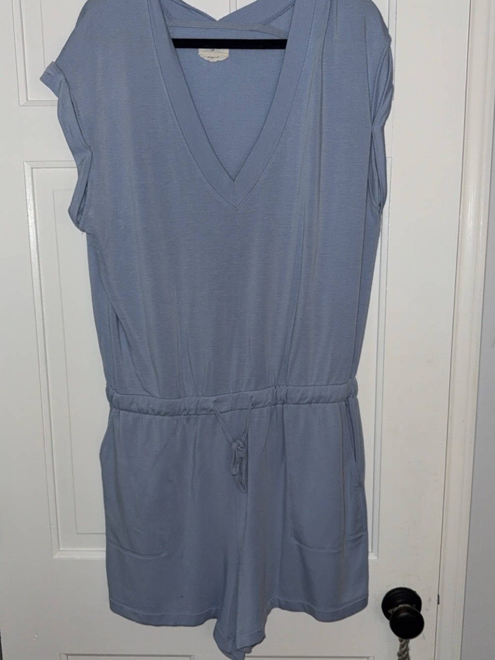Lou & Grey Light Blue V-Neck One-Piece Romper